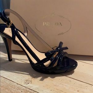 Navy Blue Prada Heels